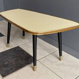 low Yellow formica side table 1960s