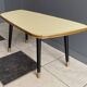 Table d'appoint basse en formica jaune années 1960