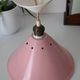 Suspension tôle emaillée rose vintage
