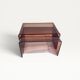 Pair of vintage smoked plexiglass nesting tables.