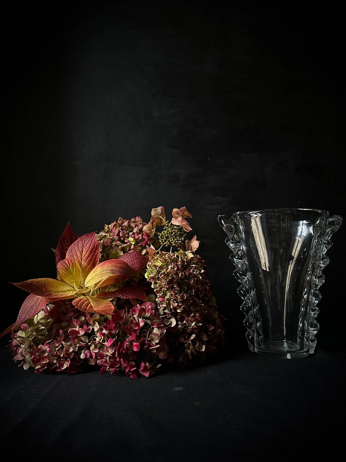 Large crystal vase