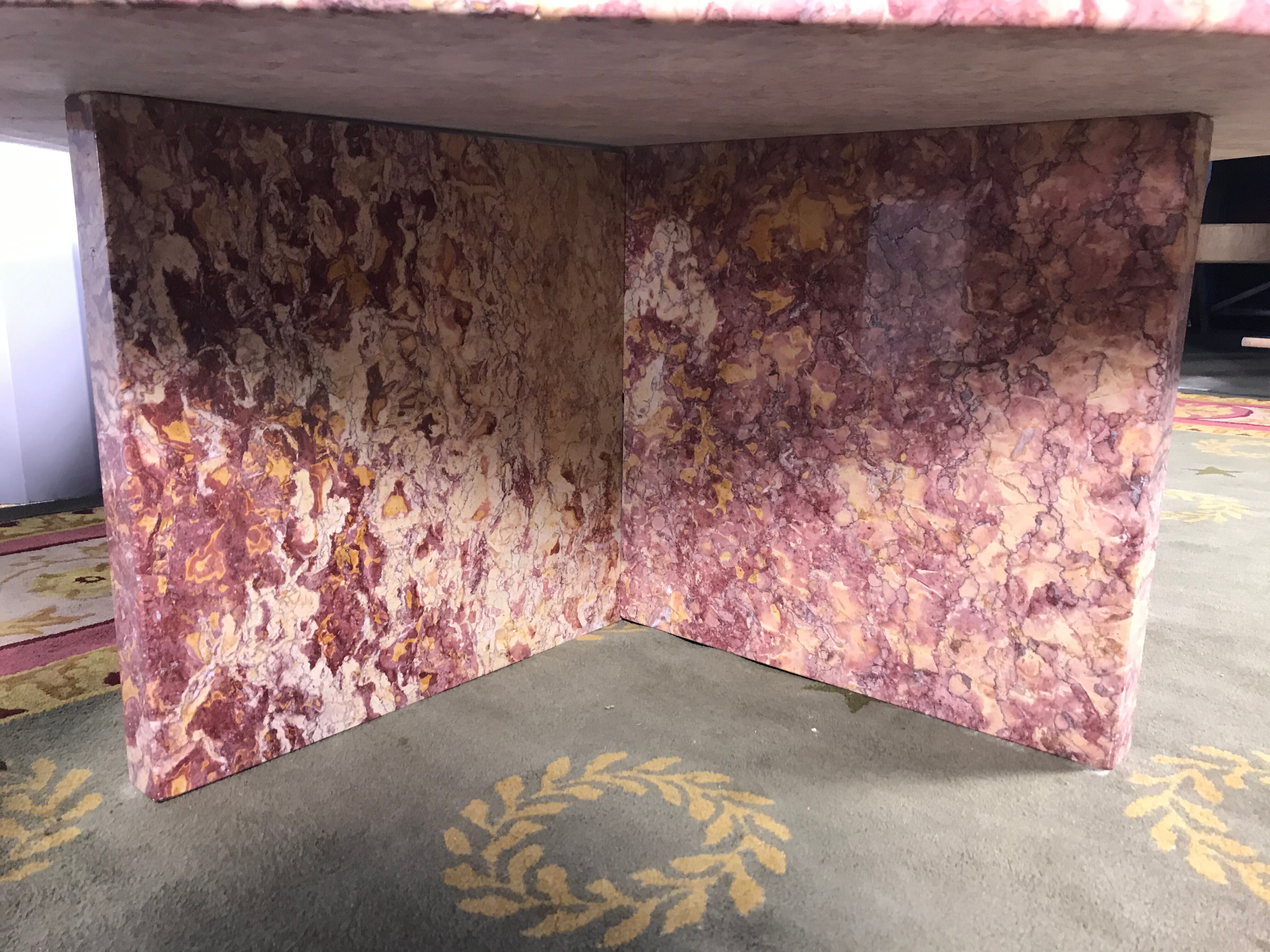 Brocatelle du Jura marble coffee table