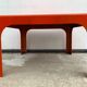 Square orange fiberglass coffee table