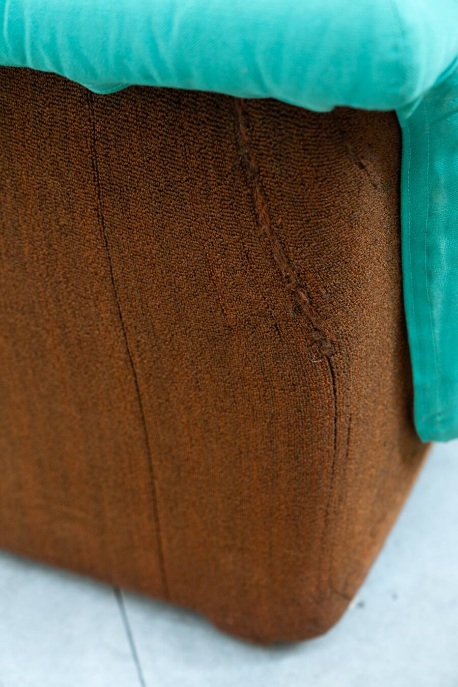 Set of two Lev & Lev armchairs in fabric, removable covers, with fiberglass structure, year