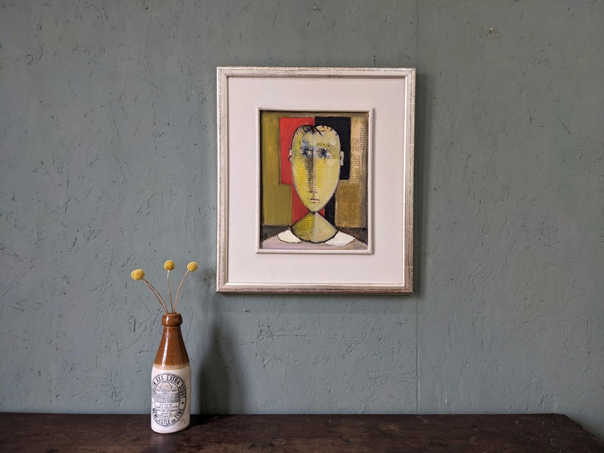 Contemporary Figurative Oil Painting "Portrait of a Boy" Framed, 2009