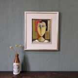 Contemporary Figurative Oil Painting "Portrait of a Boy" Framed, 2009