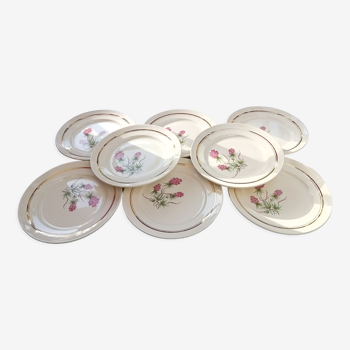 8 assiettes plates Moulin des Loups