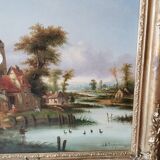 Tableau horloge signé Desfontaines XIXème