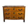 Regency style chest of drawers in marquetry veneer 1940