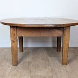 Round walnut coffee table