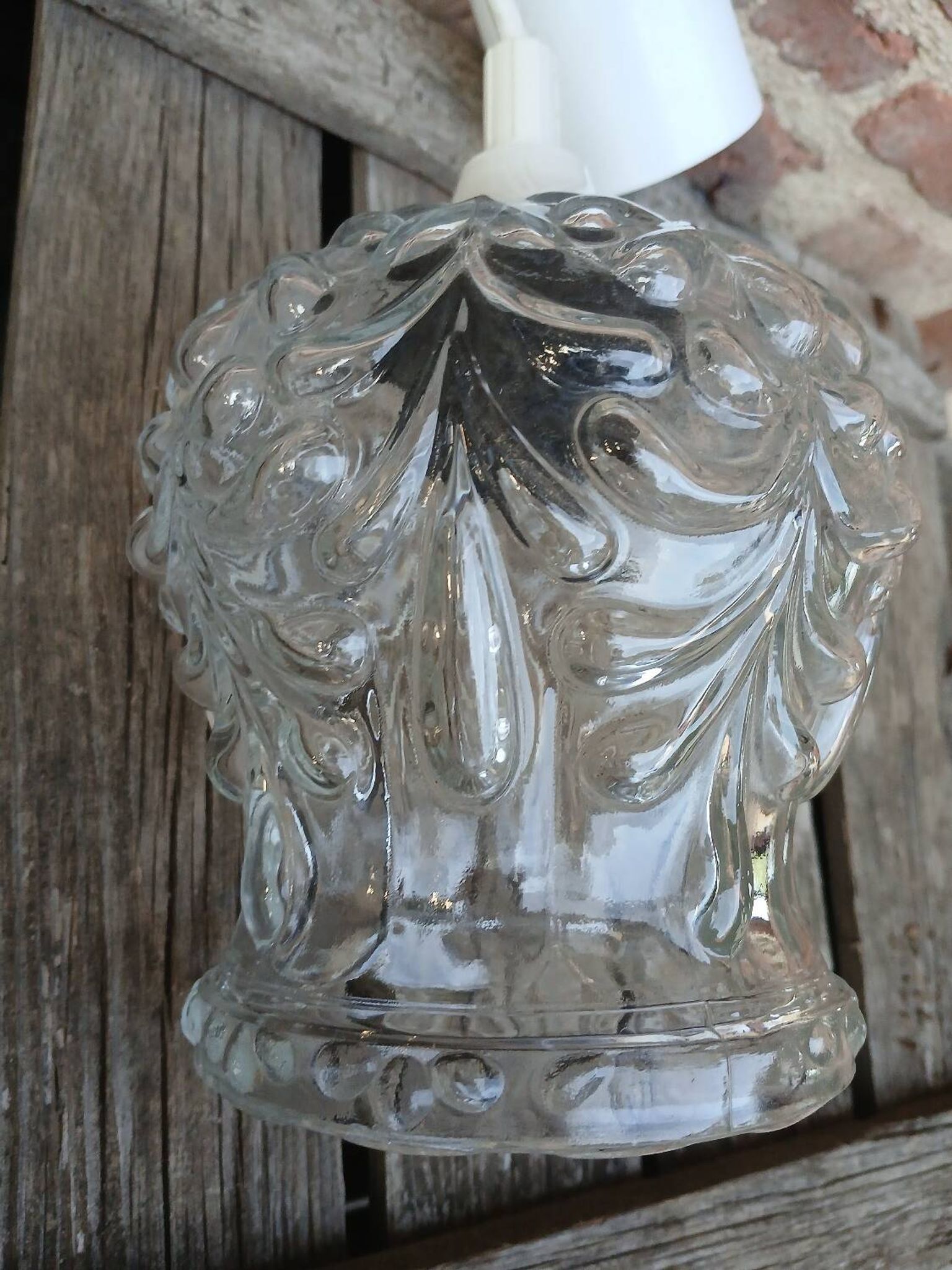 Vintage glass pendant/lamp