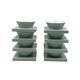 Set of 9 ceramic light blue ceramic bowls, I + I Italy, 1970s