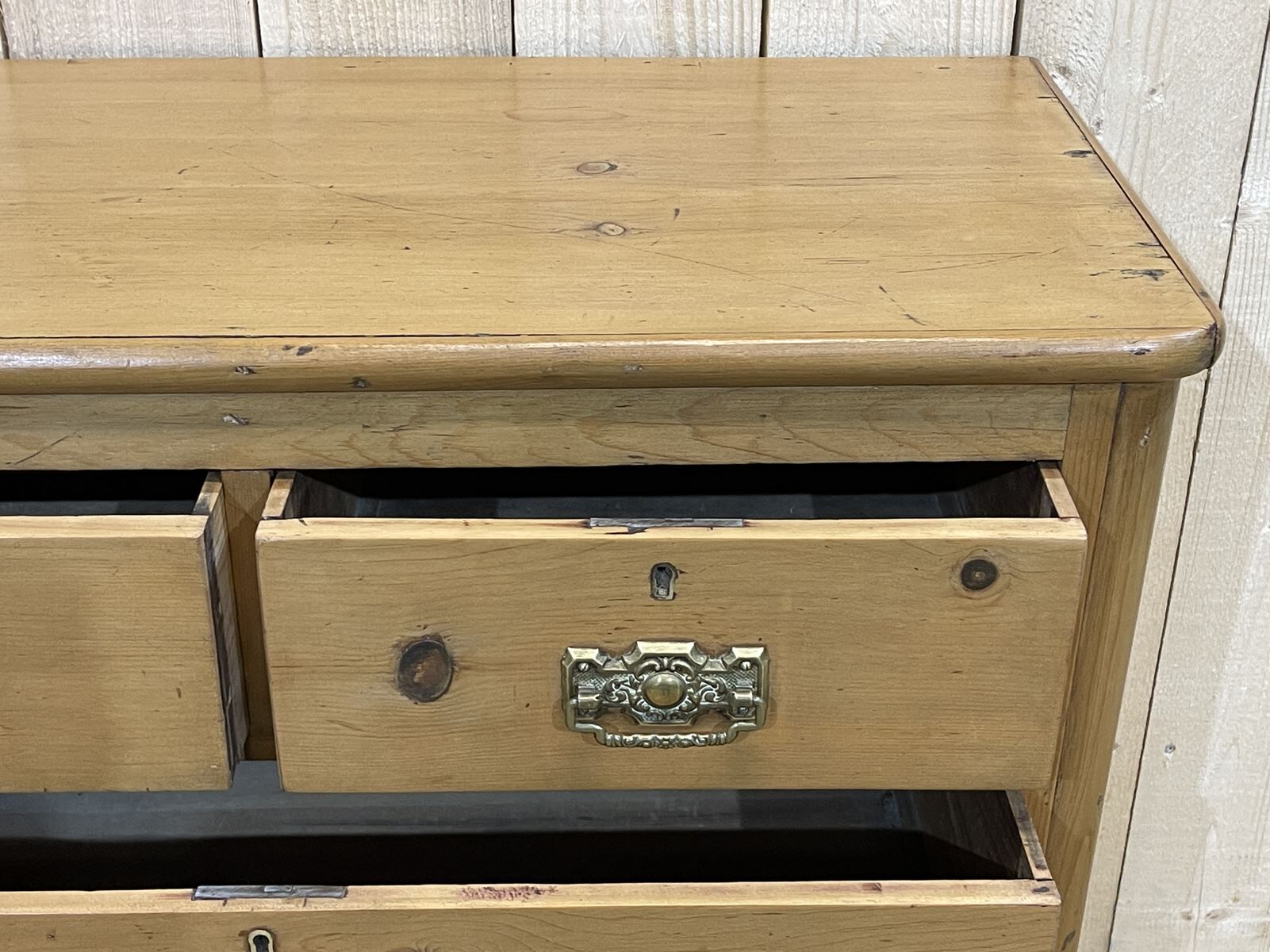 English chest of drawers in nineteenth century fir