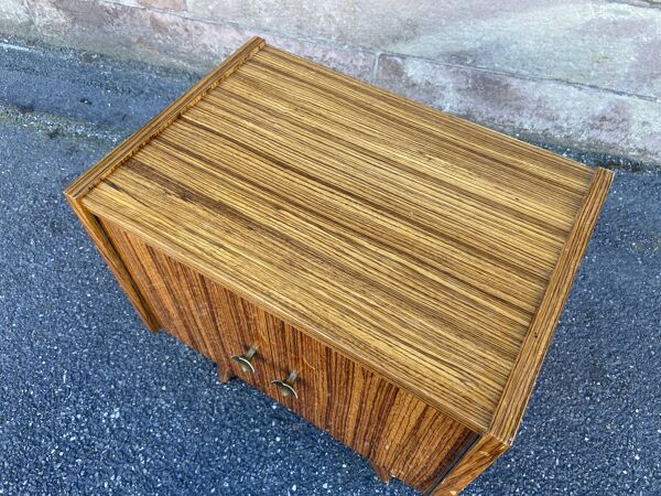 Chevet table de nuit design 1960 vintage scandinave pieds compas