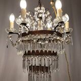 Chandelier with crystal pendants with seven lights, Louis XVI style