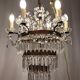 Chandelier with crystal pendants with seven lights, Louis XVI style