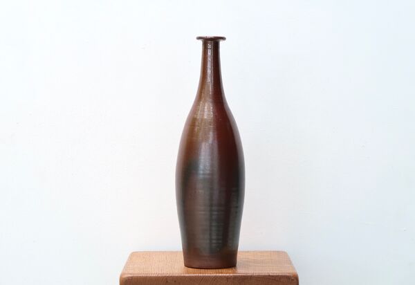 Vase bouteille en grès, années 70