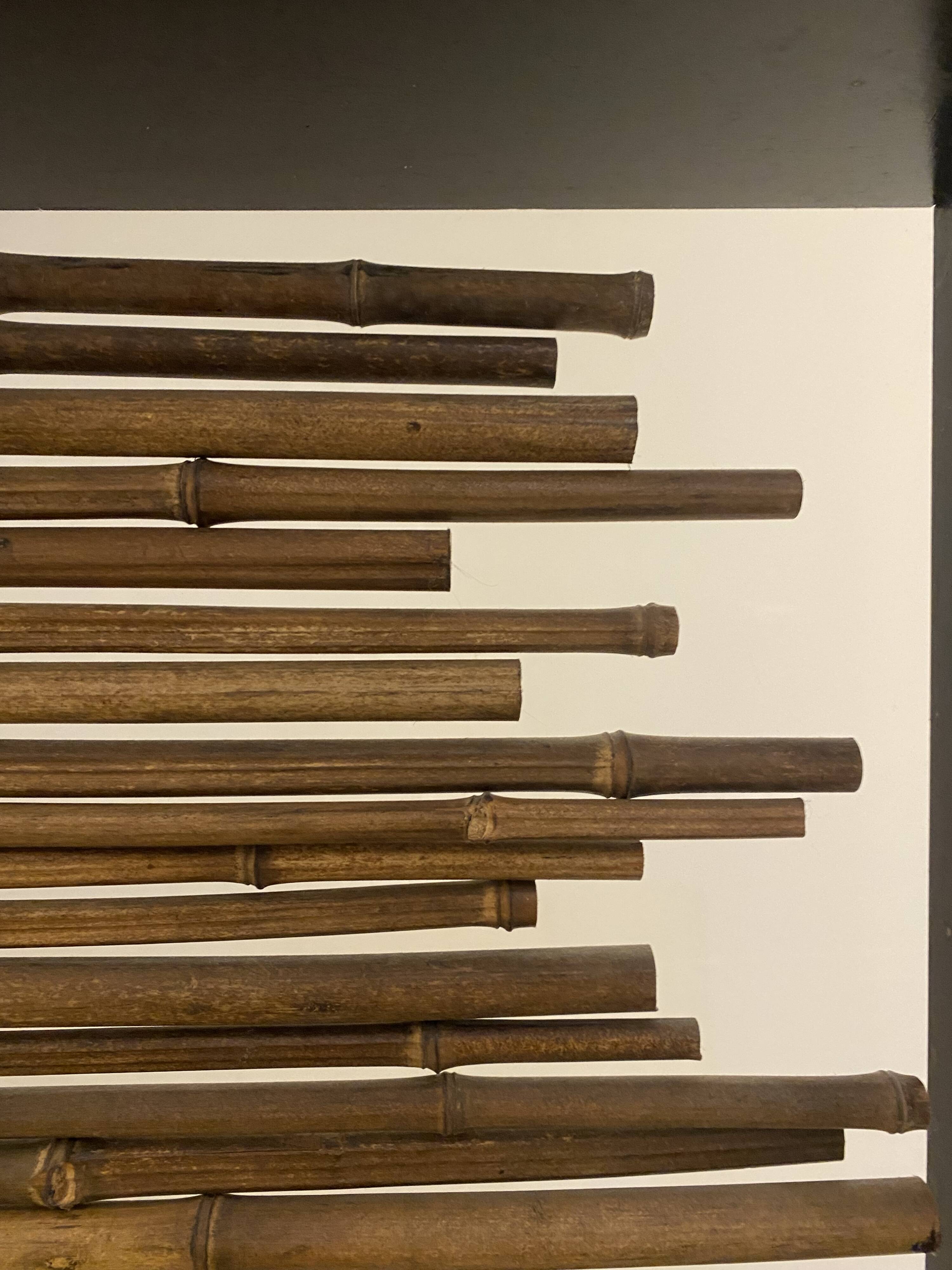 Exotic wood and bamboo privacy screen