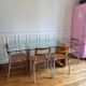 Italian architect's table Segis, 14 mm glass / wood / steel, fine year