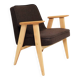 Scandinavian chocolate wool armchair designed by Chierowski