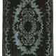 Hand-knotted vintage turkish 1980s 157 cm x 269 cm black rug