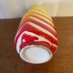 Vintage Pop Art Ceramic Vase, Yellow, Orange, Red, Made in Italy, 1970s
