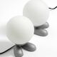 Pair of 1990s table lamps with a cast aluminum base by Sompex