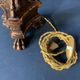 Antique lamp in gilded carved wood, tripod, Napoleon III, 19th century