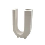 Space age U letter shaped solifleur vase, Marcel Radureau France 1970