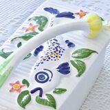 Large antique Schramberger majolica collector's box / terrine