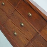 Grand buffet/armoire de magasin Art déco vintage en chêne hollandais, années 1930