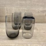 Scandinavian smoke glass set, 1960s