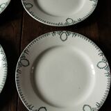 Lot 6 flat plates green Saint Amand