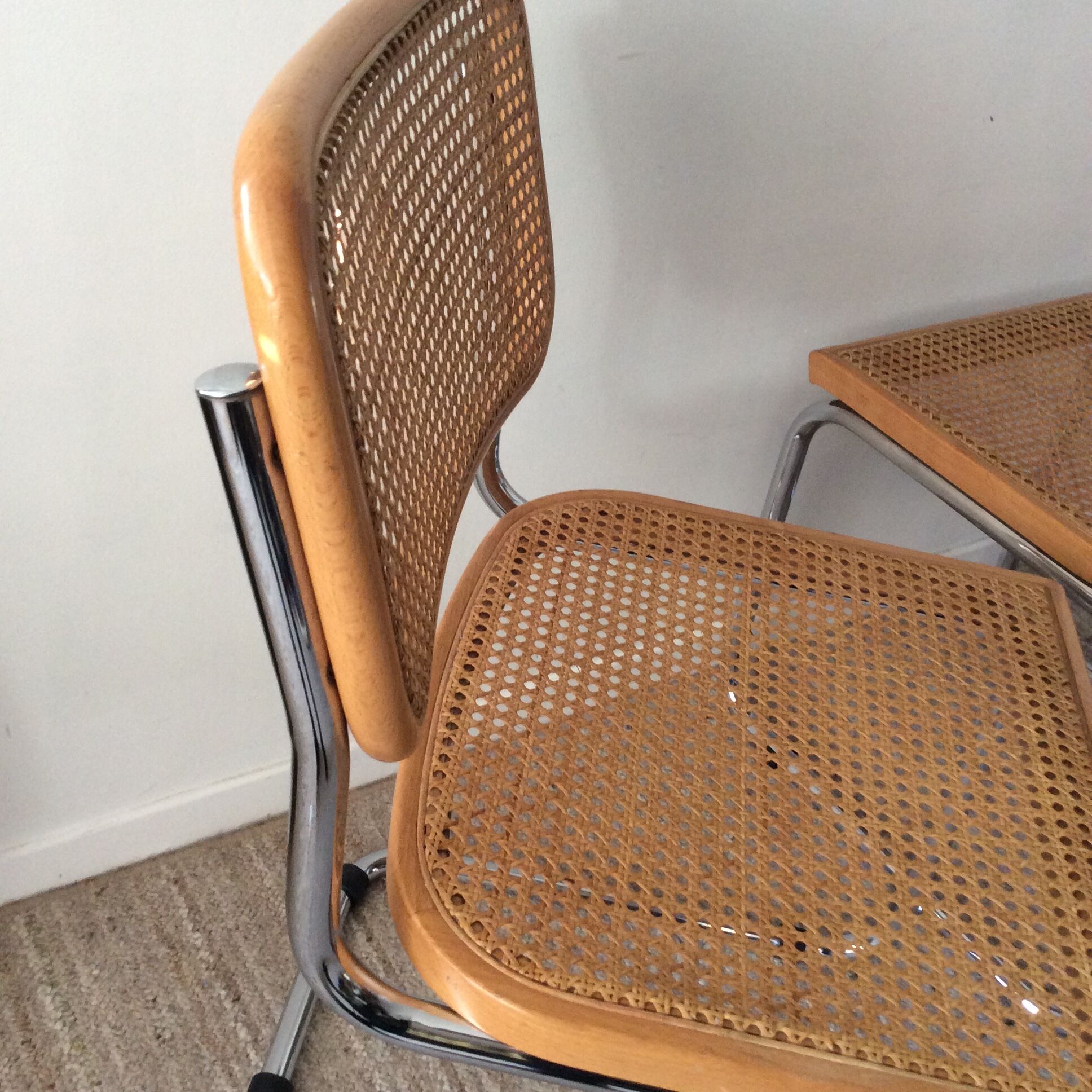 Paire de chaises Marcel Breuer Cesca B32
