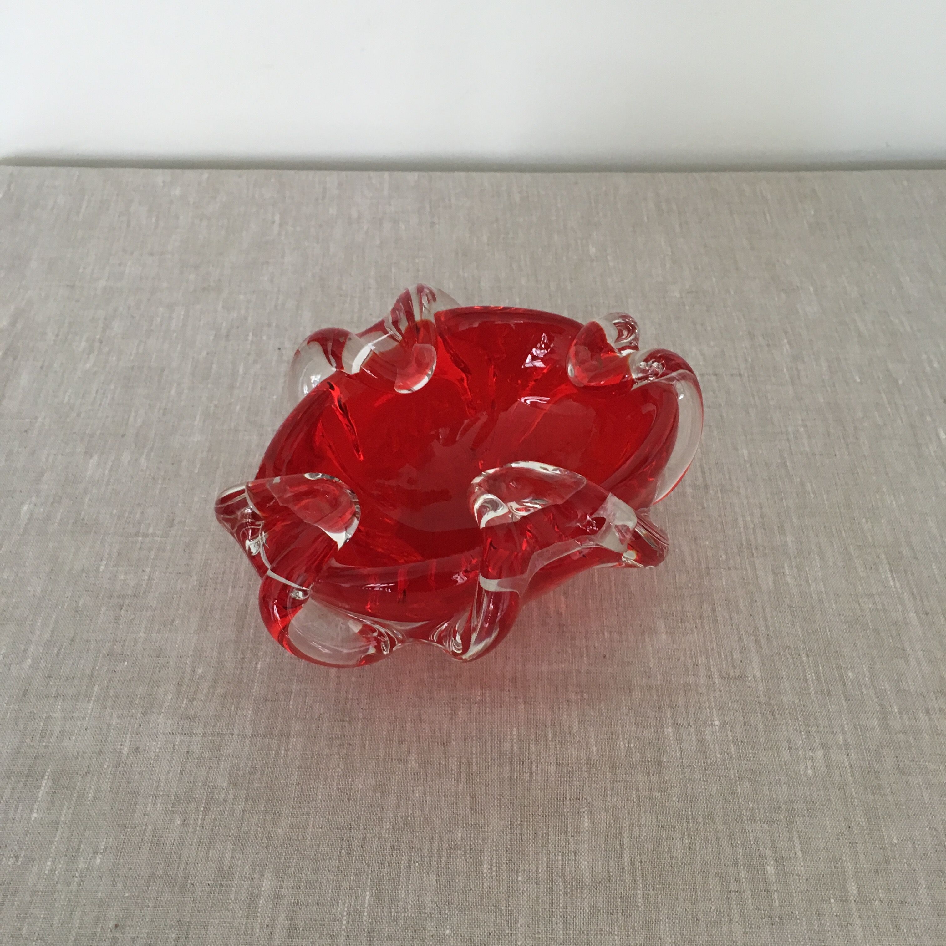 Red Murano ashtray