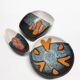 Rare set of three Elchinger Atelier ceramic bowls. France, 1950.