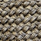 Tapis fait main en fibre naturelle de feuille de palmier fique tricoté