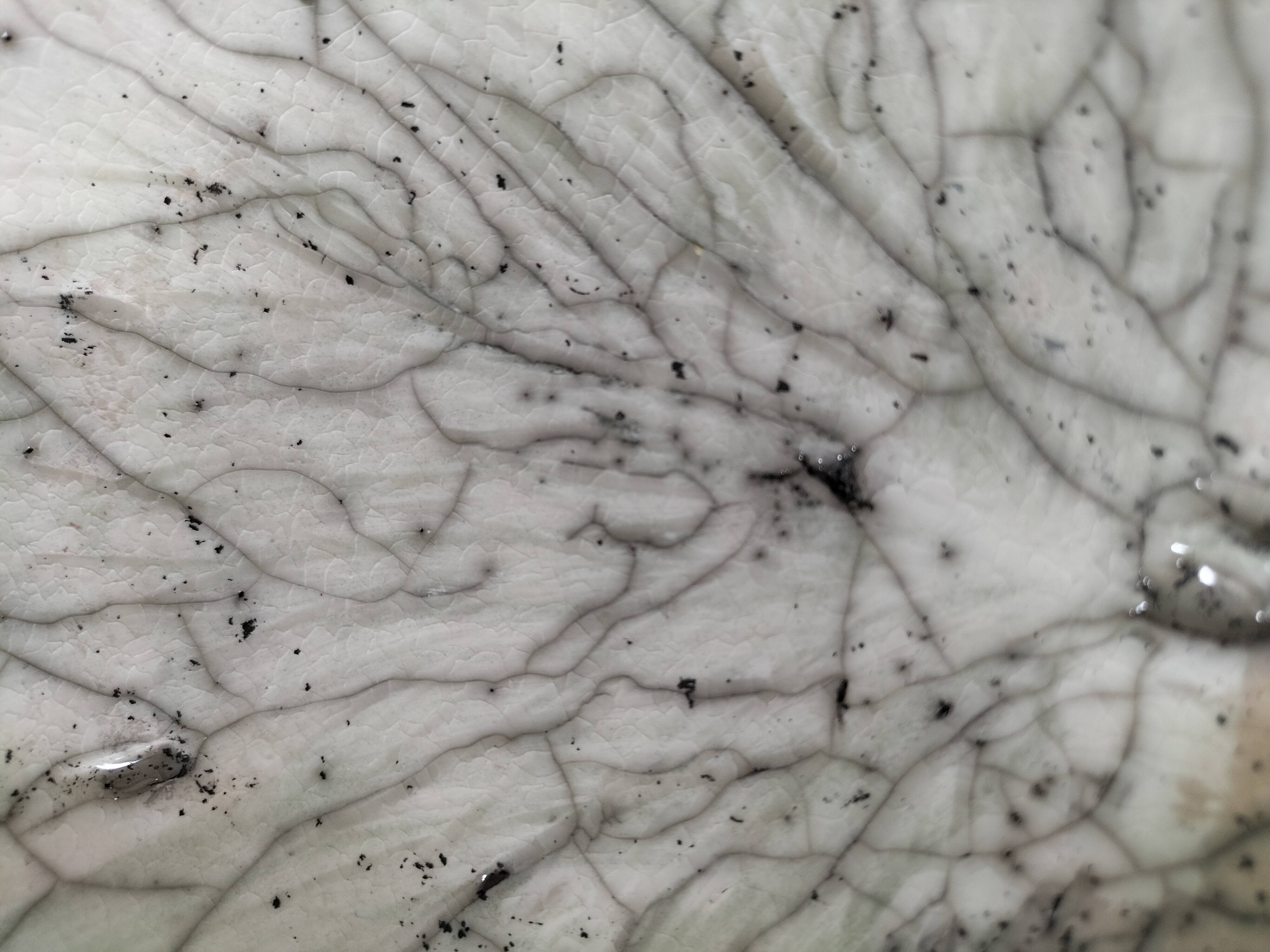 Raku ceramic leaf bowl – unique piece