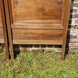 Pair of walnut headboard