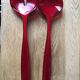 Bicoloured salad cutlery by Guzzini. Italy