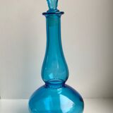 Turquoise blue carafe made in belgium 70s