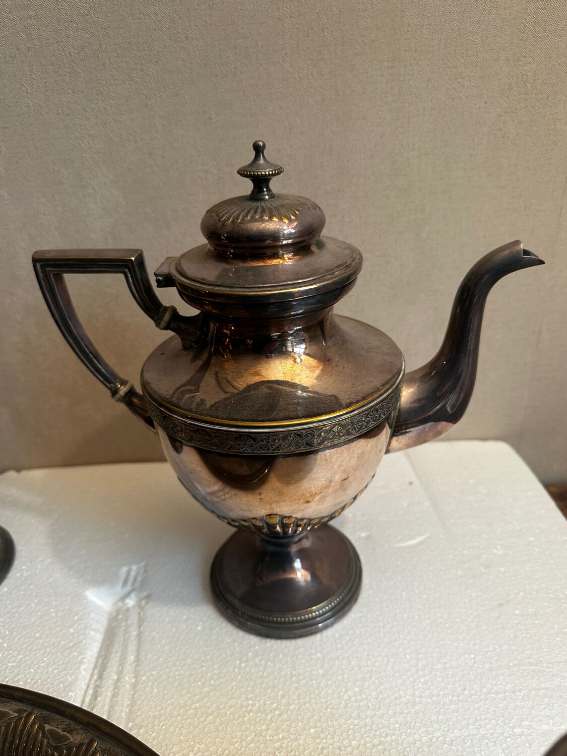 WMF antique silver-plated tea and coffee service AS Alpacca + tray – deb