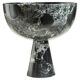 The XL Pedestal Bowl in black and green marble