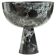 The XL Pedestal Bowl in black and green marble