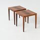 Severin Hansen pair of side tables in rosewood Haslev Denmark 1960