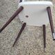 Set of 4 Vintage Mid-Century Modern Chairs with tapered metal legs.
