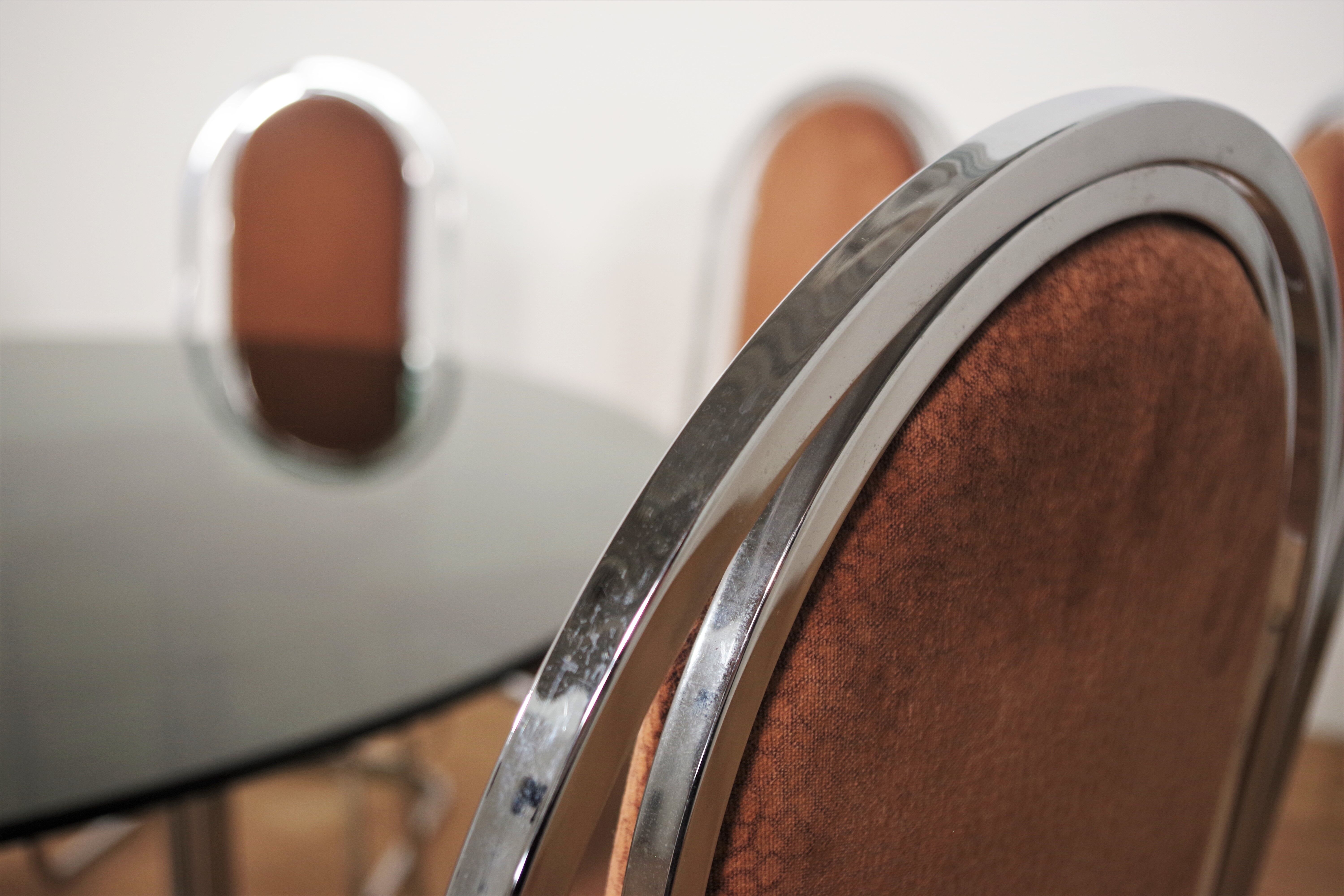 Dining room table and 6 chairs by Alessandro Alpizzi, 1970s, Set of 7