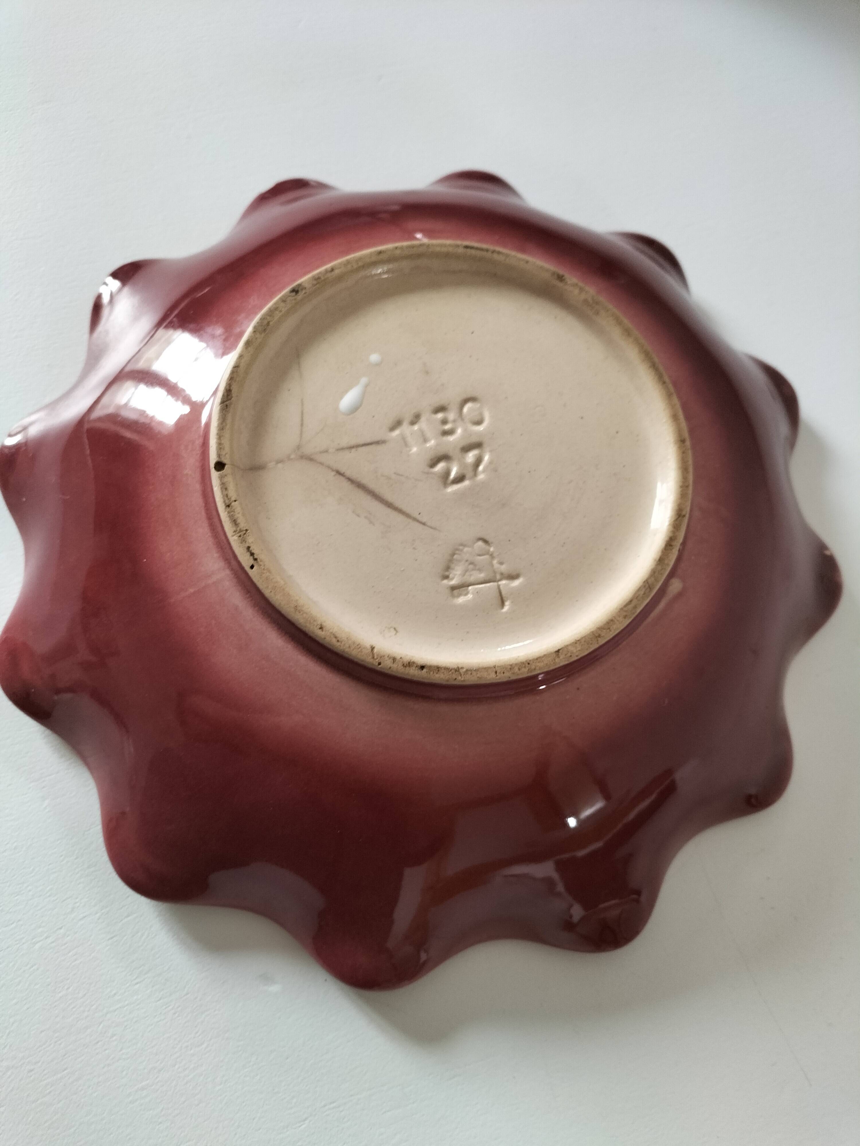 Vintage Dümler & Breiden glazed ceramic polylobed bowl (1960s)