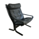 LOUNGE ARMCHAIR SIESTA BLACK LEATHER BY INGMAR RELLING FOR WESTNOFA