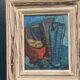 Original Swedish Oil on Panel - 'Still Life with Jugs and Fruits' by Stig Thiderman - Signed - Vintage - Framed